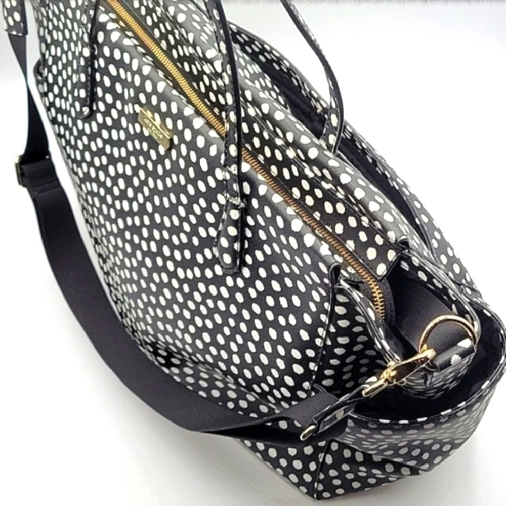 KATE SPADE Musical Dot Diaper Bag Black White - Picture 2 of 16